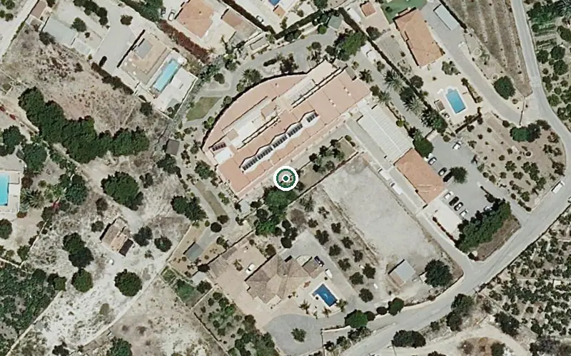 Vista aérea de la ubicación de Residencia para Personas Mayores Dependientes Villa de Altea-les Boqueres