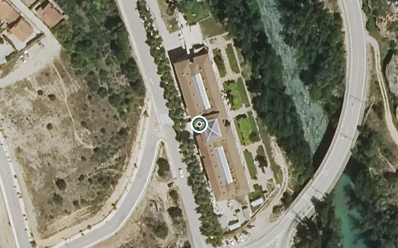 Vista aérea de la ubicación de Residencia de Mayores Municipal Fuente Alegre