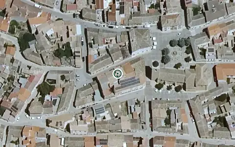 Vista aérea de la ubicación de Vivienda Municipal de Mayores de Munera
