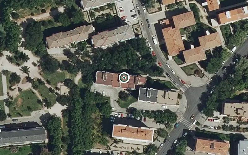 Vista aérea de la ubicación de Centro de Día Sanivida Latina