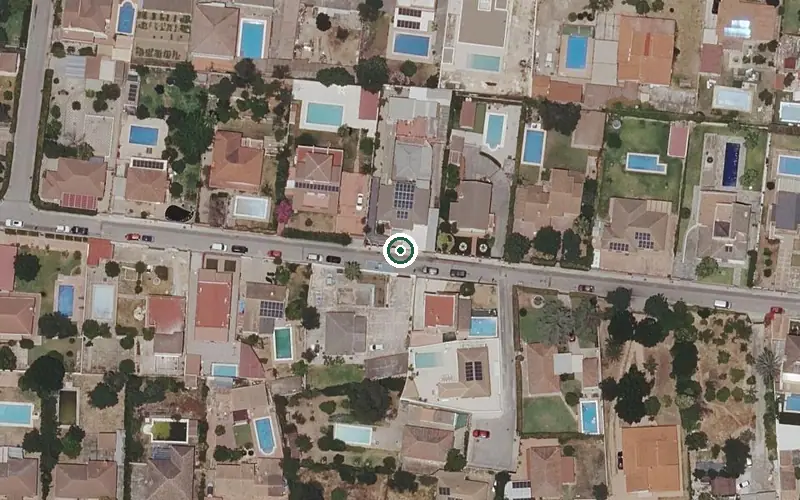 Vista aérea de la ubicación de Centro Residencial la Laguna