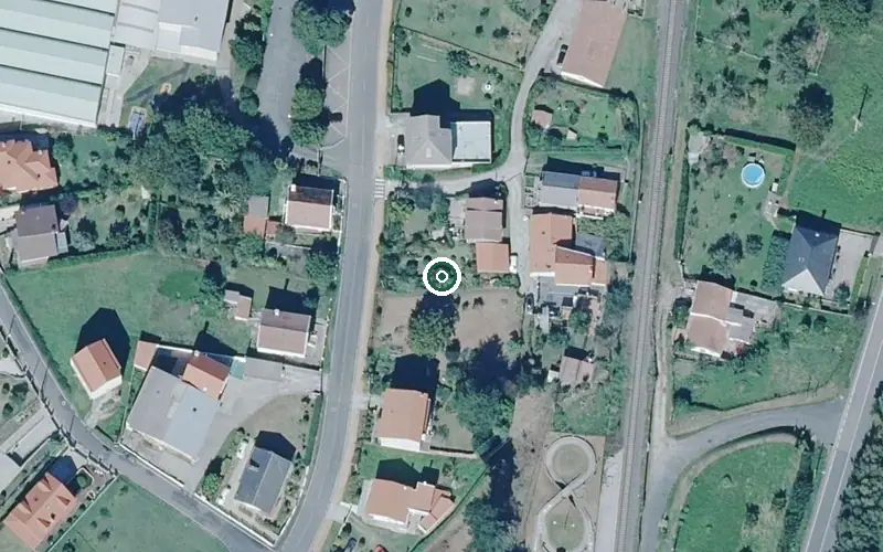 Vista aérea de la ubicación de Residencia Santo Estebo de Perlio