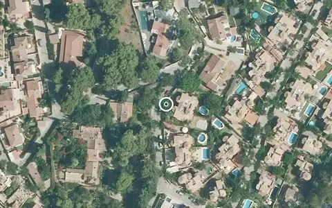 Vista aérea de la ubicación de Centro Residencial para Personas Mayores Psicogeriátrica El Pinar