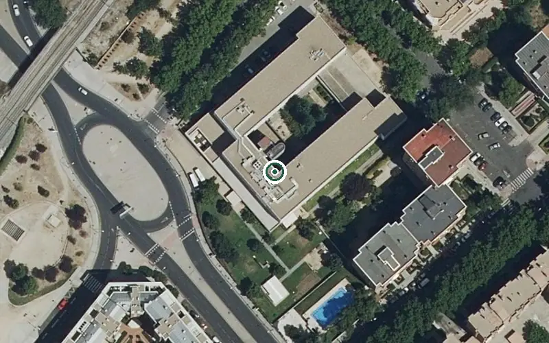 Vista aérea de la ubicación de Residencia Amavir Arganzuela (Plan Velocidad)