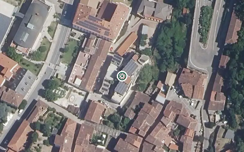 Vista aérea de la ubicación de Centro Residencial Banium