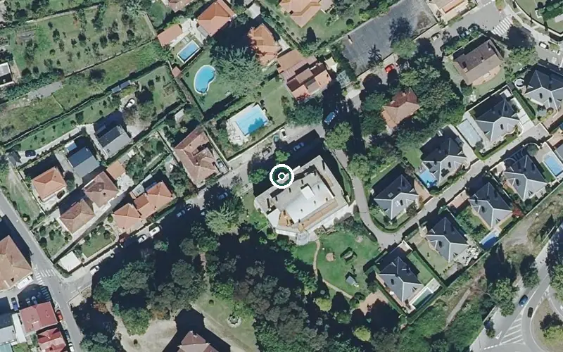 Vista aérea de la ubicación de Residencia para Persoas Maiores Sanitas Residencial Vigo