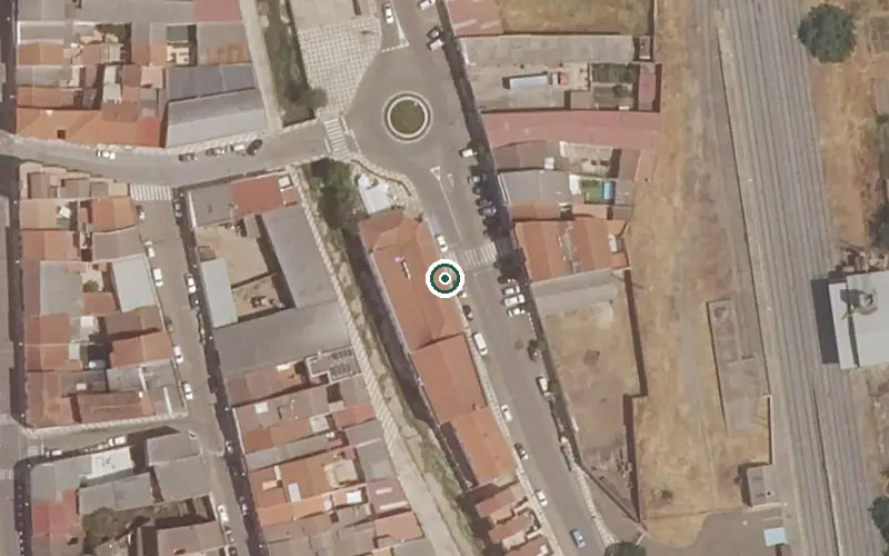 Vista aérea de la ubicación de Centro Residencial Mixto, Centro de Día y Comedor el Chaparral