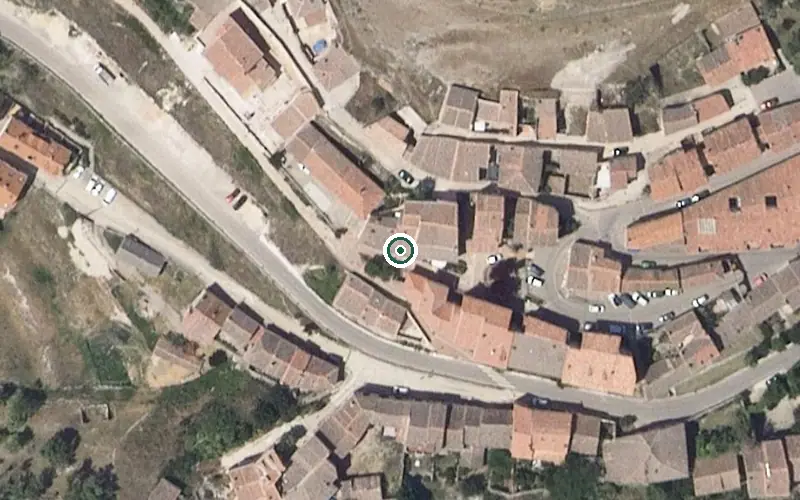 Vista aérea de la ubicación de Residencia de Caritas Parroquial