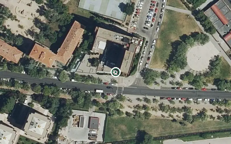 Vista aérea de la ubicación de Residencia Vallecas