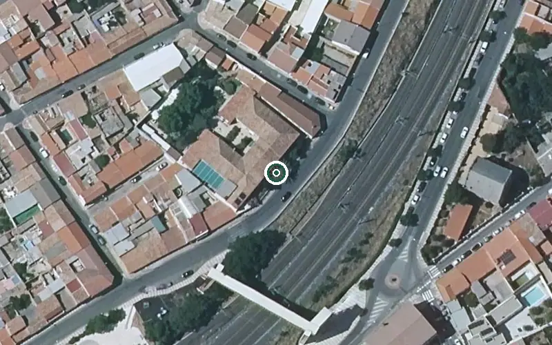 Vista aérea de la ubicación de Residencia de Mayores Santa Angela de la Cruz