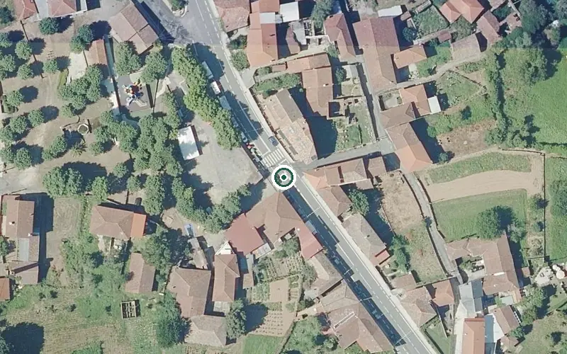 Vista aérea de la ubicación de Vivenda Comunitaria Santa Marina de Cartelle