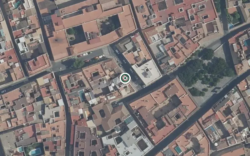 Vista aérea de la ubicación de Centro Residencial para Mayores Jesús Nazareno