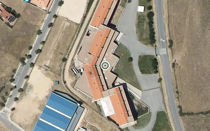 Vista aérea de la ubicación de Residencial para Mayores el Jardin de Segovia
