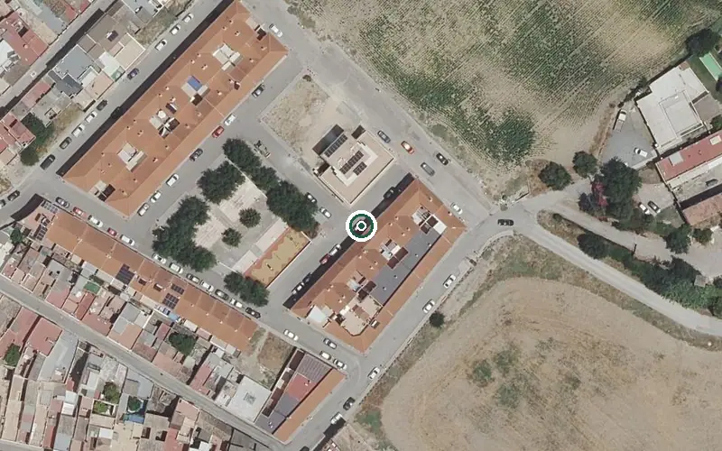 Vista aérea de la ubicación de Centro de Día para Mayores Enfermos de Alzheimer