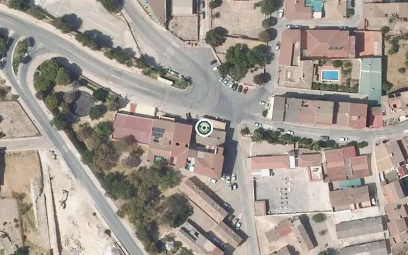 Vista aérea de la ubicación de Centro Residencial para Mayores Tilodisa