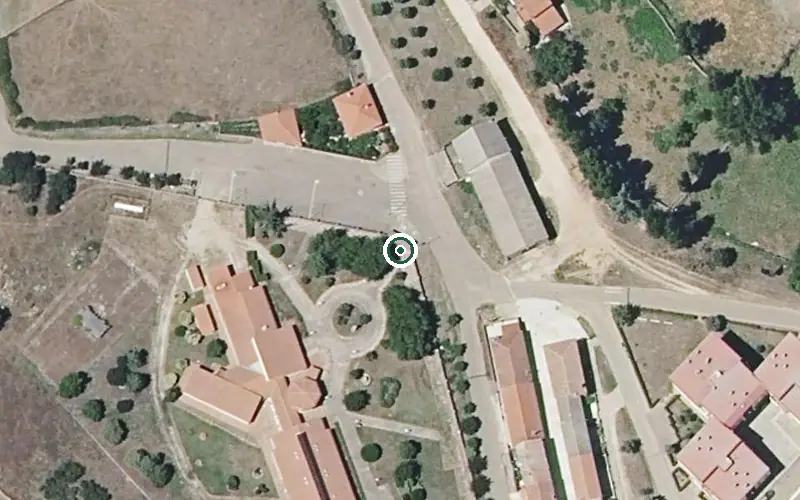 Vista aérea de la ubicación de Residencia de Personas Mayores la Piedad