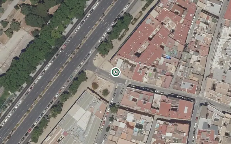 Vista aérea de la ubicación de Viviendas Tuteladas Torneo