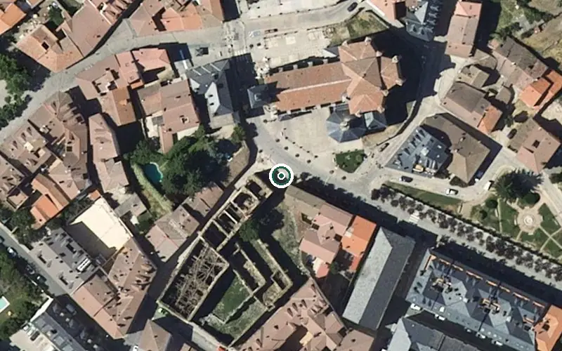 Vista aérea de la ubicación de Centro Socio-sanitario el Espinar