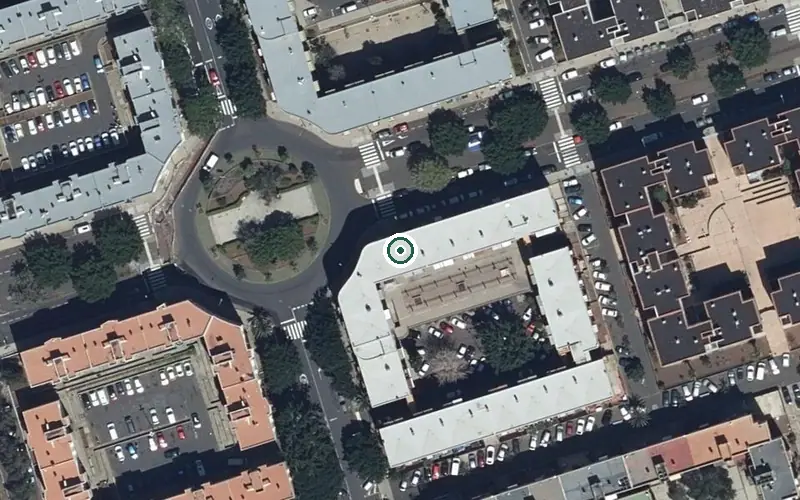 Vista aérea de la ubicación de Centro Día Respiro Familiar Añaza