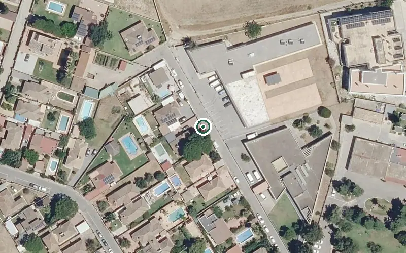 Vista aérea de la ubicación de Residencia para Mayores Nuestra Señora de la Paz