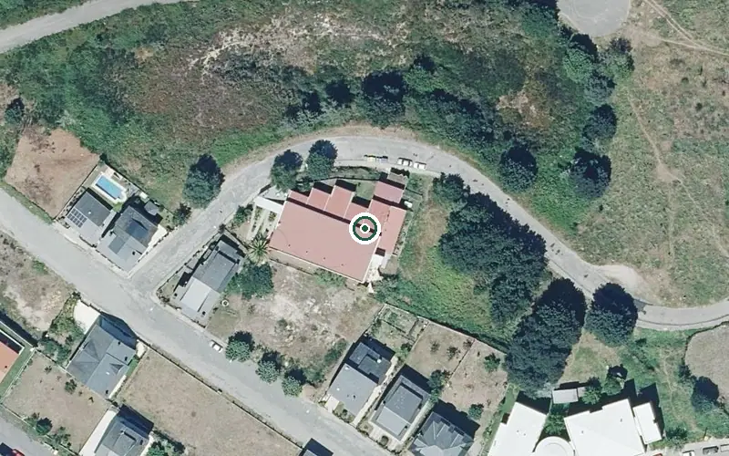 Vista aérea de la ubicación de Residencia de Maiores de Castro Caldelas