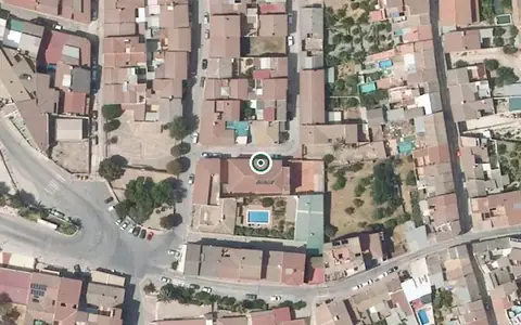 Vista aérea de la ubicación de Centro de Día para Mayores de Cuevas de San Marcos