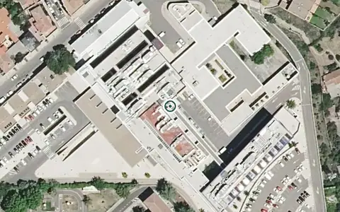 Vista aérea de la ubicación de Centro de Día para Enfermos de Alzheimer Ciudad Jardin