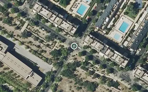 Vista aérea de la ubicación de Residencia Moscatelares