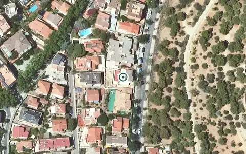 Vista aérea de la ubicación de Hogar La Salud