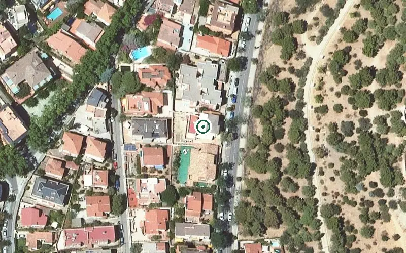 Vista aérea de la ubicación de Centro de día La Salud