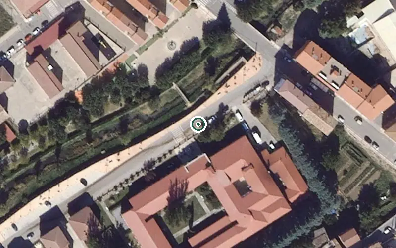Vista aérea de la ubicación de Residencia Personas Mayores Sagrada Familia