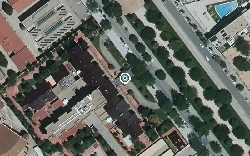 Vista aérea de la ubicación de Residencia de Mayores Paseo de la Cuba