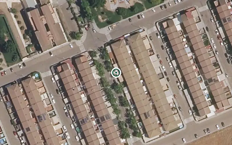 Vista aérea de la ubicación de Centro de Día Virgen de las Cruces