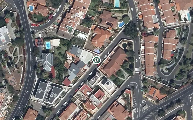Vista aérea de la ubicación de Centro Residencial Hogar de Mayores Virgen de la Candelaria