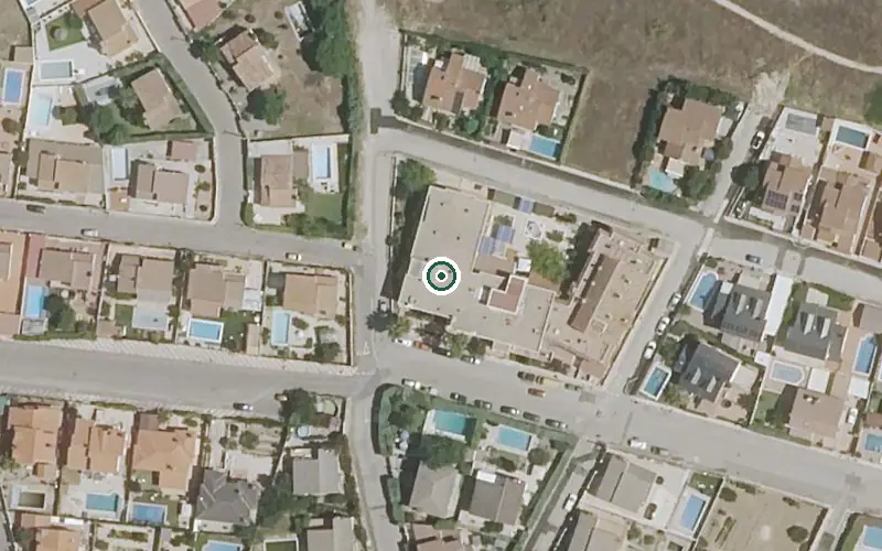Vista aérea de la ubicación de Residencia La Edad de Oro