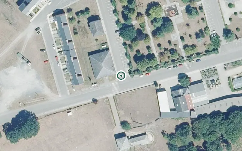 Vista aérea de la ubicación de Vivenda Comunitaria de Alfoz