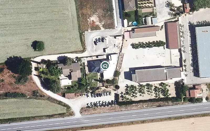 Vista aérea de la ubicación de Residència geriàtrica Pla d'Urgell