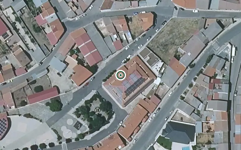 Vista aérea de la ubicación de Residencia de Mayores Municiipal San Juan Bautista