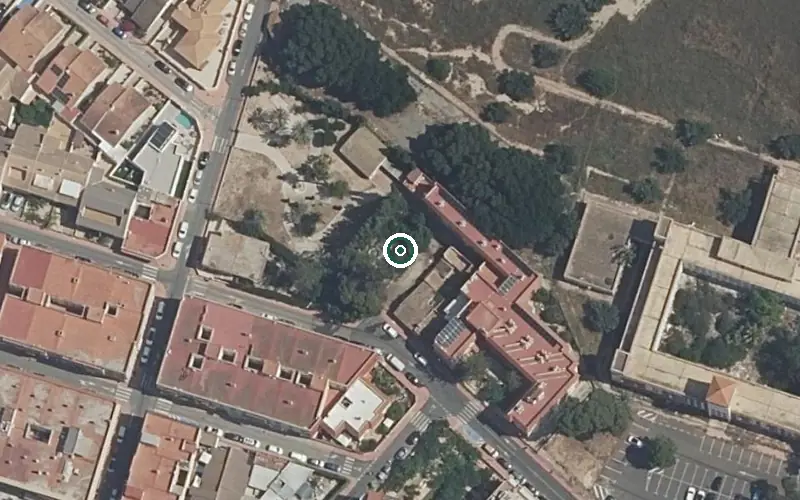 Vista aérea de la ubicación de Residencia de Ancianos San José