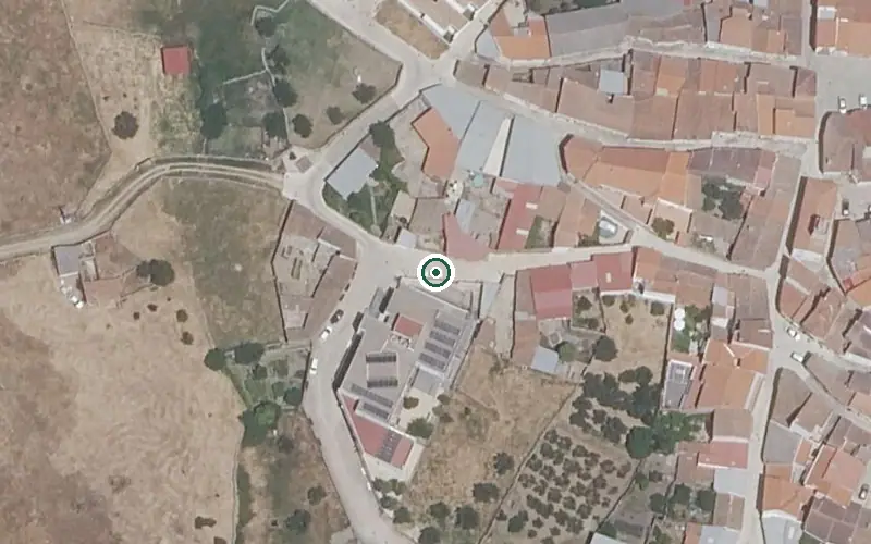 Vista aérea de la ubicación de Centro Residencial de Mayores de Portaje