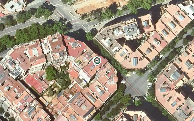 Vista aérea de la ubicación de Residència Claror