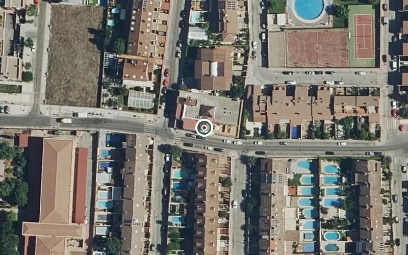 Vista aérea de la ubicación de Residencia Santa Justa
