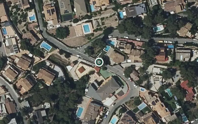 Vista aérea de la ubicación de Residencia El Amparo