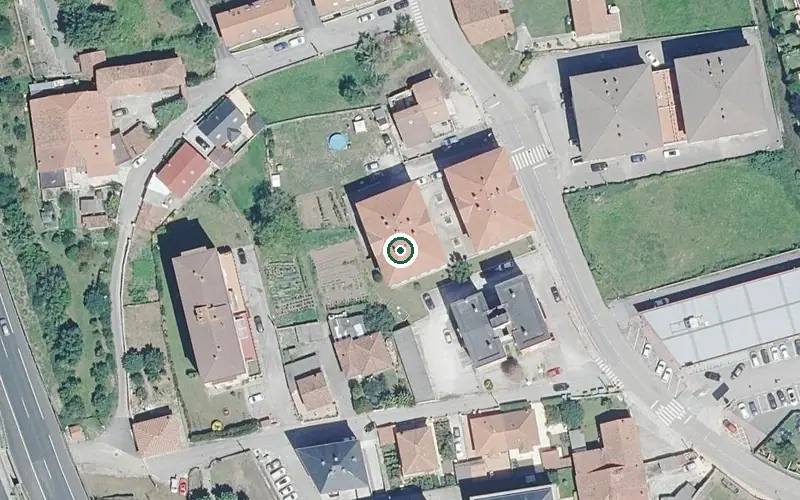 Vista aérea de la ubicación de Padre Menni Los Corrales