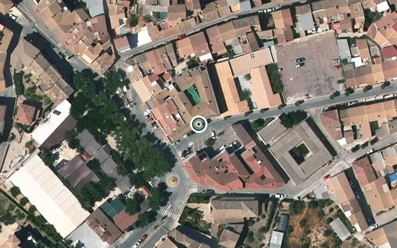 Vista aérea de la ubicación de Centro de Día para Mayores la Amistad