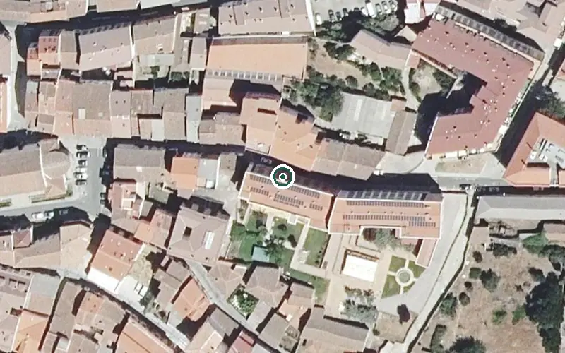 Vista aérea de la ubicación de Hogar Residencia el Buen Pastor