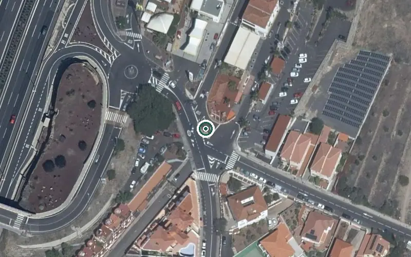 Vista aérea de la ubicación de Jardin Santa Ana