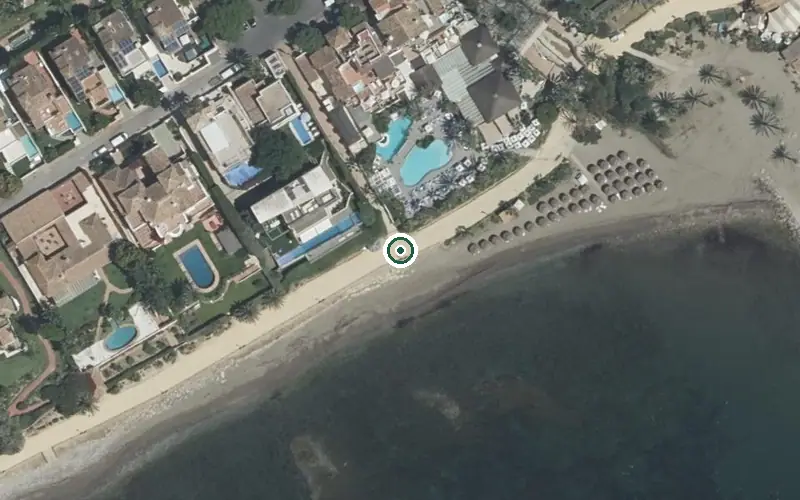 Vista aérea de la ubicación de Centro Residencial para Mayores Bouco Puente Romano