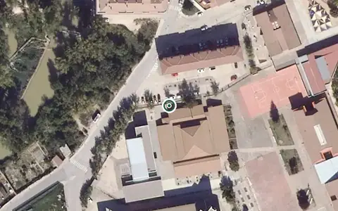 Vista aérea de la ubicación de Residencia de Personas Mayores San Esteban de Gormaz (Virgen del Rivero)