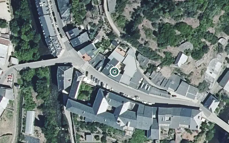 Vista aérea de la ubicación de Hogar Valcarce Alfayate